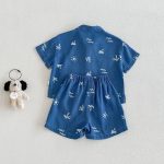 【73-110cm】セットアップ デニム ツリー柄 カジュアル - 画像 (8)