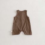 【66-90cm】オールインワン 夏新作 ストライプ 肌に優しい ベビー服 - 画像 (5)