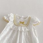【66-90cm】オールインワン フリル ホワイト シンプル ベビー服 - 画像 (9)