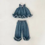 【73-130cm】デニムセットアップ ベビー 女の子 ハルターネック - 画像 (15)