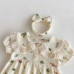 【66-100cm】ロンパース 花柄 半袖 女の子 おしゃれ - 画像 (6)