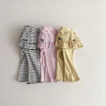 【73-120cm】ベビー 女の子 ワンピースリボン パンツ - 画像 (4)