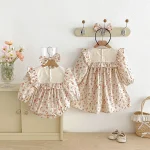【66-140cm】ロンパース or ワンピース ベビー 女の子 小花柄 - 画像 (8)
