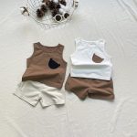 【80-130cm】セットアップ ベビー 男の子 ユニークポケット付き ノースリーブ - 画像 (4)