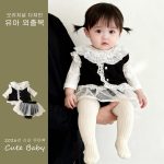 【66-90cm】ロンパースセット 可愛い フリル プレゼント ベビー服
