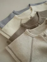 【66-90cm】ロンパース ベビー 半袖 前向き ボタン付き - 画像 (19)