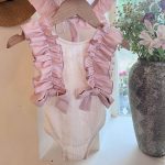 【90-140cm】水着 リボン フリル 可愛い 女の子 スイムウェア - 画像 (3)