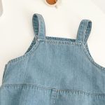 【66-90cm】サロペロンパース＆帽子 デニム オシャレ カジュアル - 画像 (16)