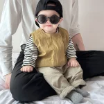 【66-100cm】ベスト or ボーダーシャツ ベビー 男の子 カジュアル - 画像 (3)