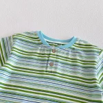 【73-120cm】半袖Tシャツ ベビー 男の子 ボタン付き ボーダー - 画像 (13)