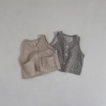 【73-100cm】セットアップ ベビー 韓国風 チェック ベスト＆ショートパンツ - 画像 (3)