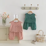 【80-130cm】セットアップ ベビー ノースリーブ ドット柄 - 画像 (19)