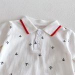 【66-90cm】ロンパース 総柄POLO シンプル ベビー服 - 画像 (8)