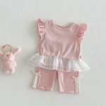 【73-110cm】シャツorパンツ フリル メッシュ  シンプル 可愛い 女の子 - 画像 (5)