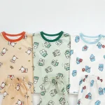 【90-130cm】セットアップ キッズ 半袖 動物柄 ルームウェア - 画像 (9)