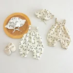 【66-100cm】ロンパース 帽子付き ベビー パンダ or チェリー柄 - 画像 (2)