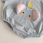 【66-100cm】ロンパース 可愛い ゾウ柄 ベビー服 - 画像 (8)
