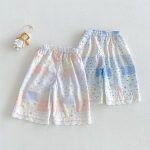 【73-120cm】パンツ 蝶結び柄 履きやすい ボトムス