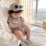 【66-90cm】ロンパース hey you シンプル 可愛い ベビー服 - 画像 (4)