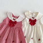 【73-120cm】ワンピース 蝶結び付き ノースリーブ 女の子 おしゃれ - 画像 (10)