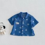 【73-110cm】セットアップ デニム ツリー柄 カジュアル - 画像 (6)