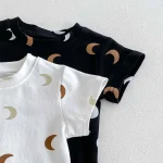【73-100cm】半袖 Tシャツ ベビー 韓国風 月柄 - 画像 (12)