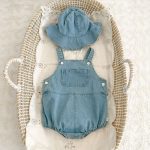 【66-90cm】サロペロンパース＆帽子 デニム オシャレ カジュアル - 画像 (14)