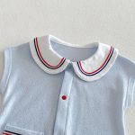 【66-90cm】オールインワン ダブルポケット セーラー 可愛い ベビー服 - 画像 (10)