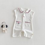 【66-90cm】オールインワン ダブルポケット セーラー 可愛い ベビー服 - 画像 (5)