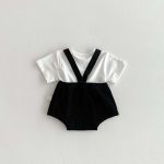 【66-90cm】サロペットorTシャツ カジュアル シンプル 赤ちゃん服 - 画像 (12)