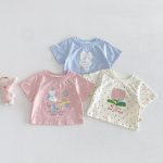 【80-150cm】Ｔシャツ 可愛い ドット 女の子 トップス