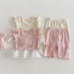 【73-110cm】シャツorパンツ フリル メッシュ  シンプル 可愛い 女の子 - 画像 (12)