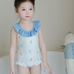【80-130cm】水着 丸襟 可愛い 女の子 スイムウェア - 画像 (8)