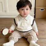 【73-100cm】3点セット オシャレ ベスト＆シャツ＆パンツ - 画像 (8)