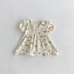 【80-130cm】ワンピース 花柄 半袖 可愛い女の子 - 画像 (4)