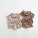 【80-120cm】セットアップ カジュアル レタープリント 半袖 上下セット - 画像 (10)