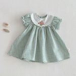 【66-110cm】ロンパースorワンピース グリーンチェック 姉妹服 - 画像 (5)