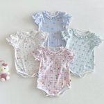 【66-90cm】ロンパース 可愛い 総柄 おしゃれ ベビー服 - 画像 (2)