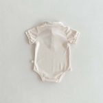【66-90cm】ロンパース 半袖 ポロ襟 ロゴ入り シンプル 肌触り良い ベビー服 - 画像 (5)