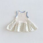 【73-110cm】ワンピース ブルー ドット シンプル 可愛い 女の子 - 画像 (8)