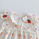 【66-90cm】ロンパース イチゴ柄 フリル 可愛い ベビー服 - 画像 (11)