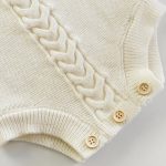 【66-100cm】ロンパース ニット編み シンプル 着心地良い ベビー服 - 画像 (13)