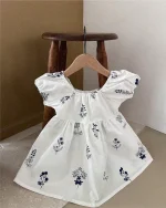 【73-120cm】ワンピース ベビー 女の子 パフスリーブ 花柄 - 画像 (8)