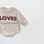 【66-100cm】ロンパース かわいい 「LOVES」 肌触り良い 出産祝い 赤ちゃん - 画像 (9)