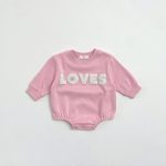【66-100cm】ロンパース かわいい 「LOVES」 肌触り良い 出産祝い 赤ちゃん - 画像 (14)