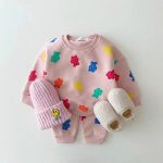 【73-120cm】セットアップ ベビー 熊柄 プリント - 画像 (3)