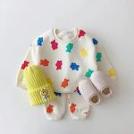 【73-120cm】セットアップ ベビー 熊柄 プリント - 画像 (4)