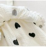 【66-90cm】ロンパース ベビー 女の子 バンド付き ハート柄 - 画像 (6)