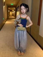 【90-150cm】ベスト or パンツ 女の子 レイヤード風 快適 カジュアル - 画像 (4)