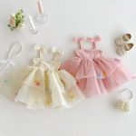 【73-120cm】ワンピース ベビー 女の子 カラフル ふんわり チュール - 画像 (3)